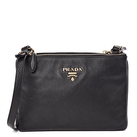 prada vitello phenix double zip crossbody